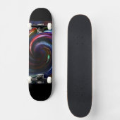 電灯スワールスケートボード – デザイン1 スケートボード (正面)