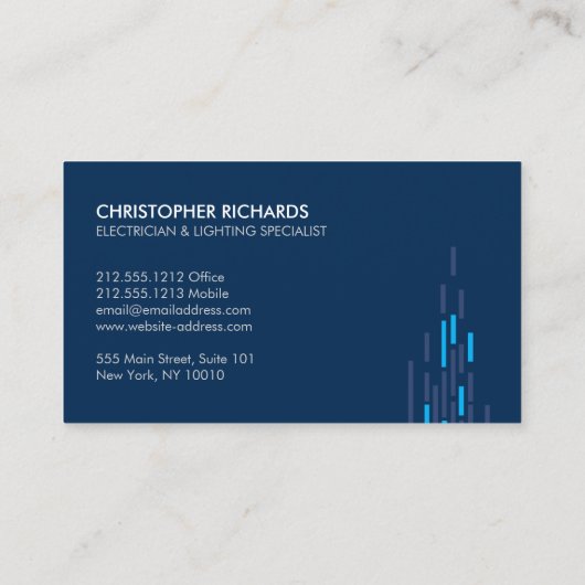 電灯ブルーエレクトリシャンの名刺 名刺 (裏面)