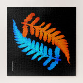 電灯ブルー炎オレンジフ日本のィン絵を描ズシダ ジグソーパズル (横)