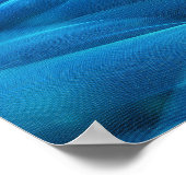 電灯モダン付き青いクリスマスツリー ポスター (角)