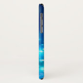 電灯モダン付き青いクリスマスツリー Case-Mate iPhoneケース (裏面/左)