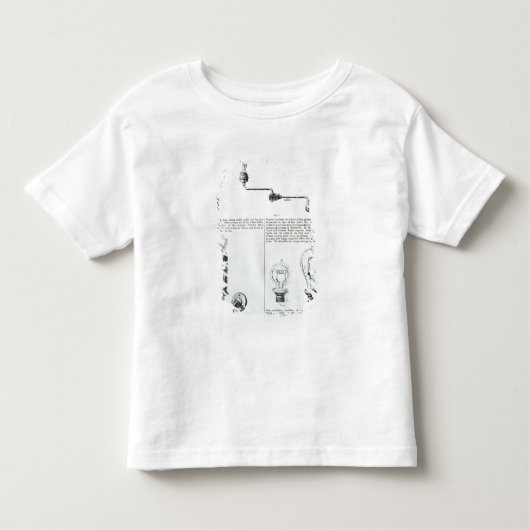 電球およびブラケットの図表 トドラーTシャツ (正面)