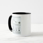 電球およびブラケットの図表 マグカップ (正面左)