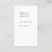 電球お洒落アイディア教育先生講師 名刺 (裏面)