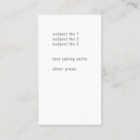 電球お洒落アイディア教育先生講師 名刺 (裏面)