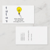 電球お洒落アイディア教育先生講師 名刺 (正面/裏面)