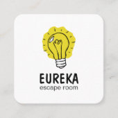 電球のアイディア スクエア名刺 (正面)