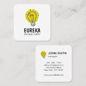 電球のアイディア スクエア名刺 (正面/裏面)