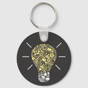 電球のアイディアKeychain キーホルダー