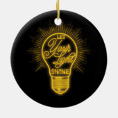 電球のグラフィックを明るく照らす セラミックオーナメント (裏面)