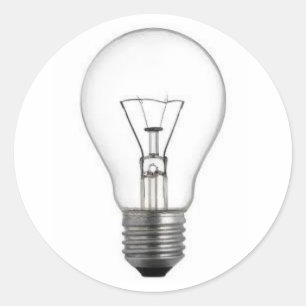 電球のシール ラウンドシール