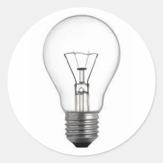 電球のシール ラウンドシール (正面)