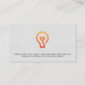 電球のプラグのアイコン 名刺 (裏面)