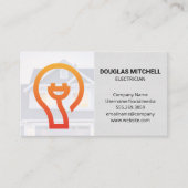 電球のプラグのアイコン 名刺 (正面)