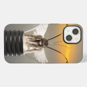 電球の中の天使の女性 iPhoneケース (裏面横)