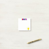 電球の付箋 ポストイット (デスク上)