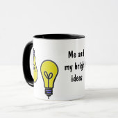 電球の明るいアイディアのデザイン マグカップ (正面左)