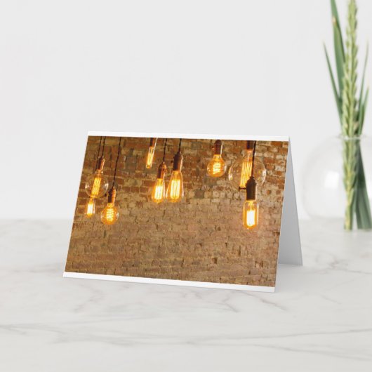 電球の背景 カード (正面)