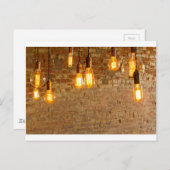 電球の背景 ポストカード (正面/裏面)