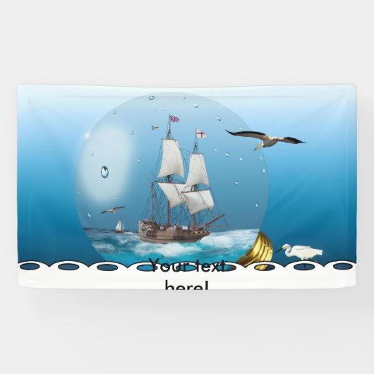 電球の船 横断幕 (横)