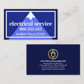 電球の配線枠電気技師 名刺 (正面/裏面)
