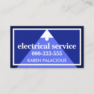 電球の配線枠電気技師 名刺