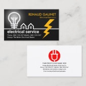 電球の電源を稲妻 名刺 (正面/裏面)