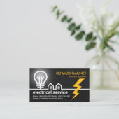 電球の電源を稲妻 名刺 (スタンド正面)