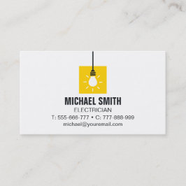 電球アイコンのビジネスカード 電気工事士 名刺