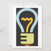 電球アイコンの招待状 招待状 (正面)