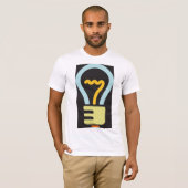 電球アイコン メンズTシャツ Tシャツ (正面フル)