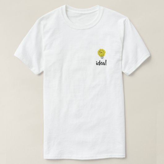 電球アイディアイラストレーションTシャツ Tシャツ (デザイン正面)