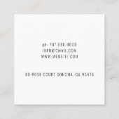 電球アイディアBrain Logo Writer Editor スクエア名刺 (裏面)