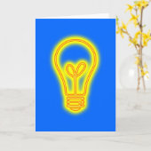 電球グリーティングカード カード (黄色い花)