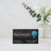 電球テックロゴ名刺 名刺 (スタンド正面)