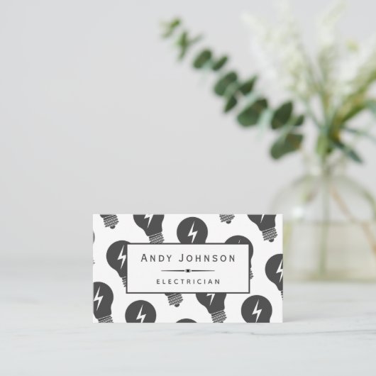 電球パタモダンーン電気技師の保守 名刺 (スタンド正面)