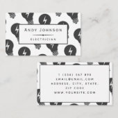 電球パタモダンーン電気技師の保守 名刺 (正面/裏面)