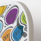 電球パターン名前をカスタムする ピックルボールラケット (左詳細)