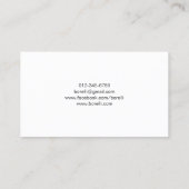 電球ブラックビジネスカード 名刺 (裏面)