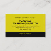 電球モダン電気技師 |電気サービス 名刺 (裏面)