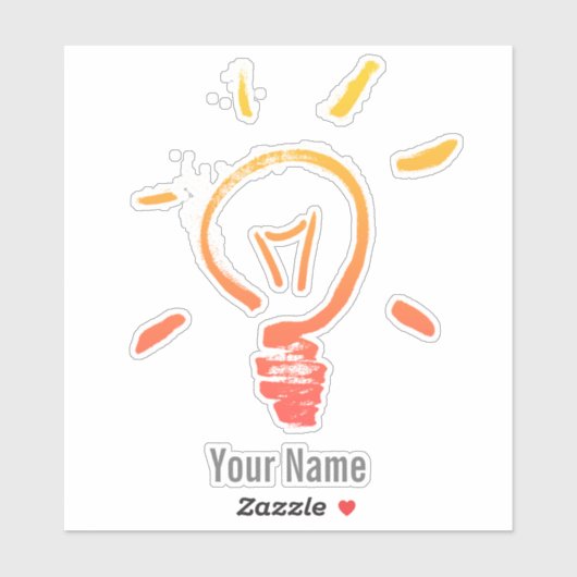 電球ランプのレトロ電球頭が切れる電気技師 シール (シート)