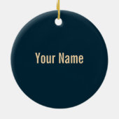 電球ランプのレトロ電球頭が切れる電気技師 セラミックオーナメント (裏面)