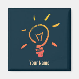 電球ランプのレトロ電球頭が切れる電気技師 マグネット