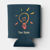 電球ランプのレトロ電球頭が切れる電気技師 缶クーラー (裏面)