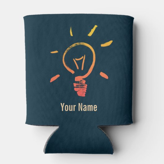 電球ランプのレトロ電球頭が切れる電気技師 缶クーラー (裏面)