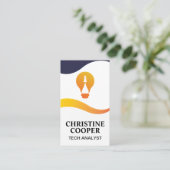 電球ロケットロゴ | Waveデザイン名刺 名刺 (スタンド正面)