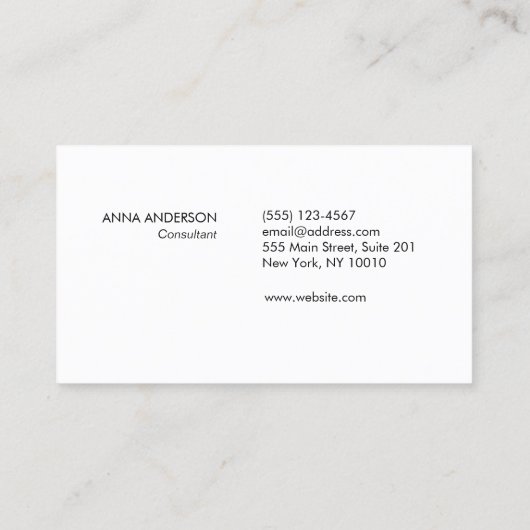 電球ロゴビジネスマーケティングコンサルティング 名刺 (裏面)