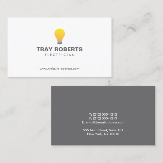 電球ロゴNo.1名刺 名刺 (正面/裏面)
