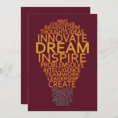 電球感動的のカスタム招待状 招待状 (正面/裏面)