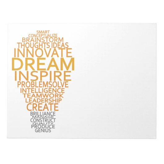 電球感動的のメモカスタム帳 ノートパッド (正面)